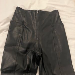 Black leather pants